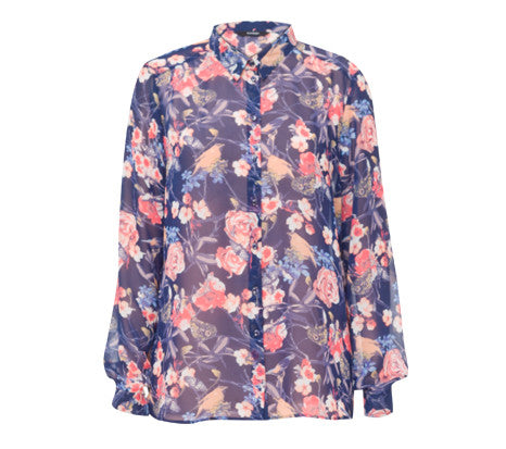 George navy longline blouse